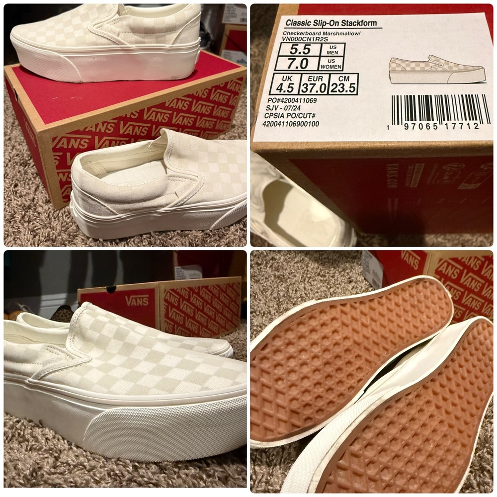 Vans Classic Slip-On Stackform Sneakers - White